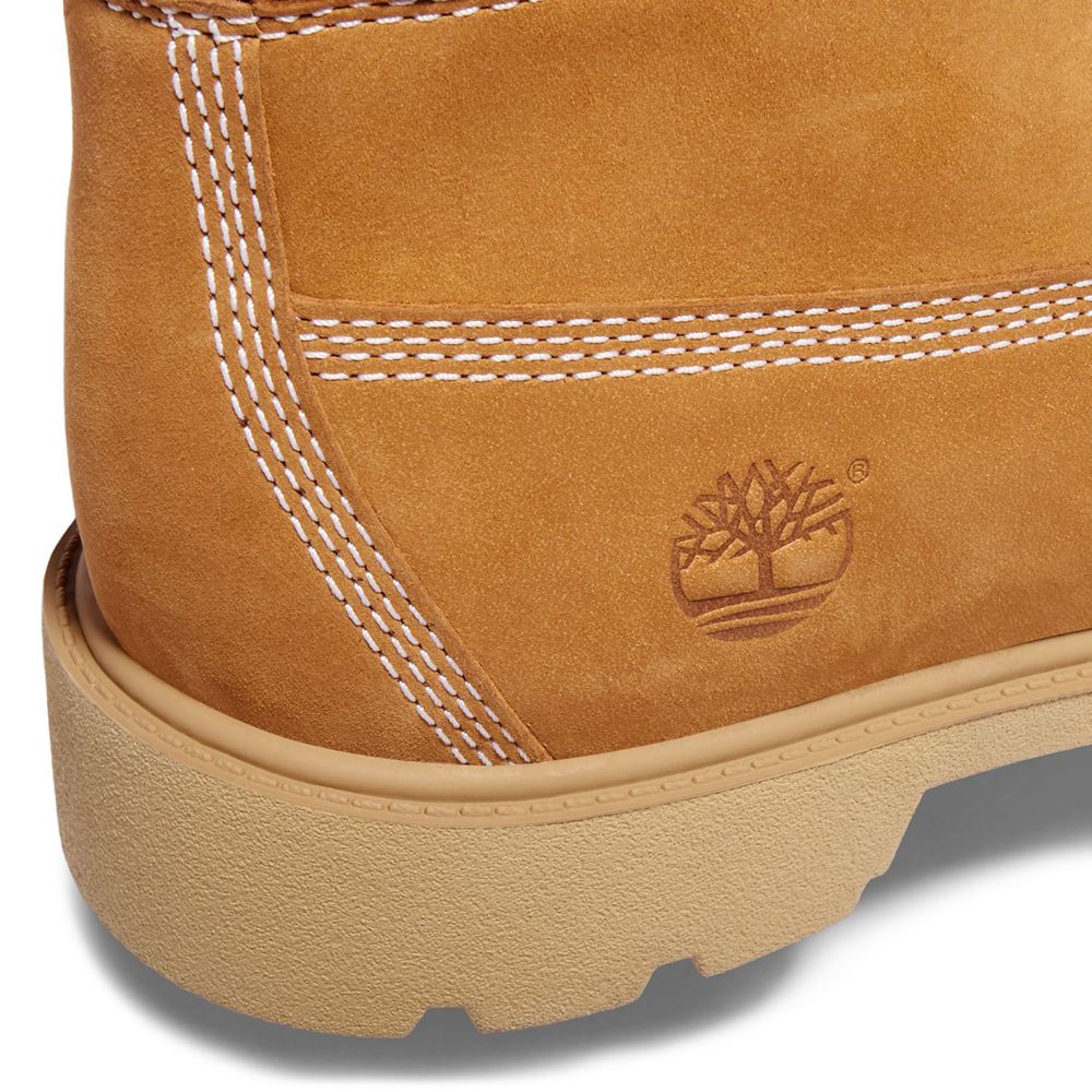 Timberland 6-Inch Μποτακια Παιδικα Καφε/Μαυρα - Junior Classic Waterproof - Greece 2673914-GV